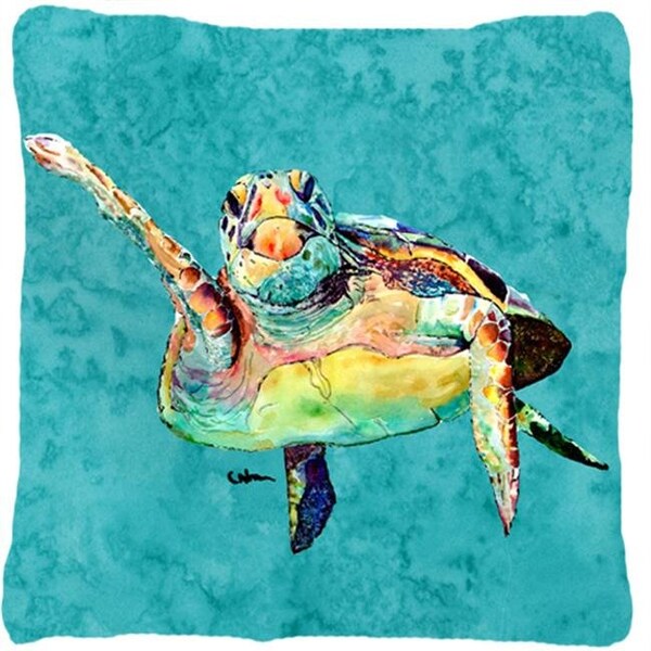 Carolines Treasures Carolines Treasures 8672PW1414 Turtle Indoor & Outdoor Fabric Decorative Pillow - 8672PW1414