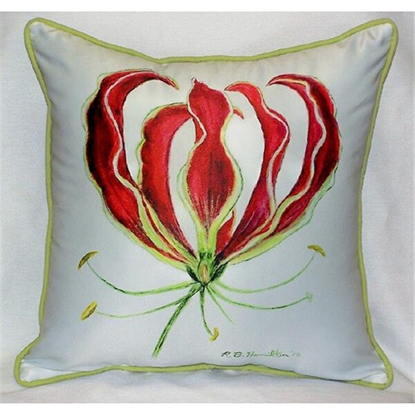 Betsy Drake Betsy Drake HJ482 Red Lily Art Only Pillow 18"x18" - HJ482