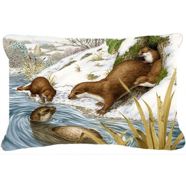 Jensendistributionservices Playtime Otters Fabric Decorative Pillow - MI888740