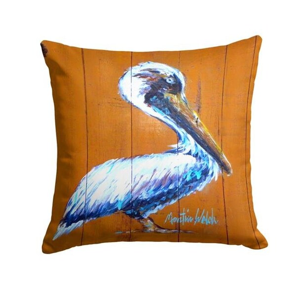 Carolines Treasures Carolines Treasures MW1330PW1414 Pelican Hangin In Fabric Decorative Pillow - MW1330PW1414