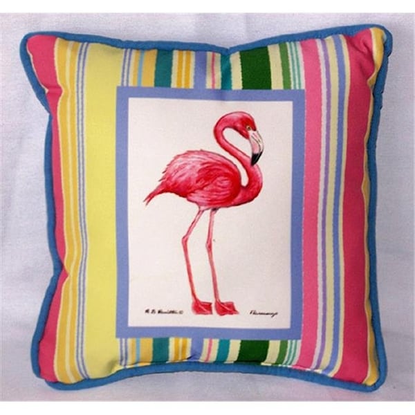 Betsy Drake Betsy Drake SN084 Flamingo Small Outdoor-Indoor Pillow 11"x14" - SN084