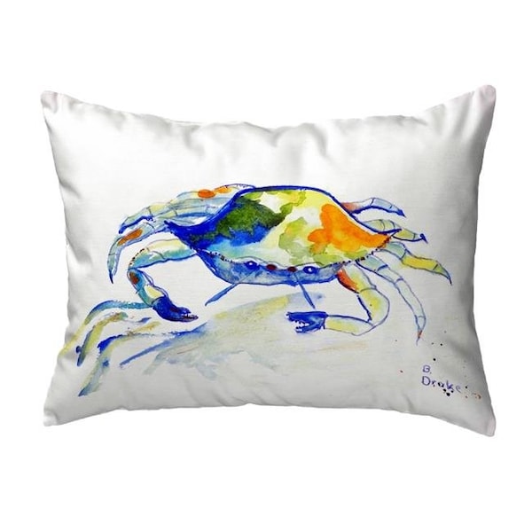 Betsy Drake Betsy Drake KS212 11 x 14 in. Yellow Crab Small No-Cord Pillow - KS212