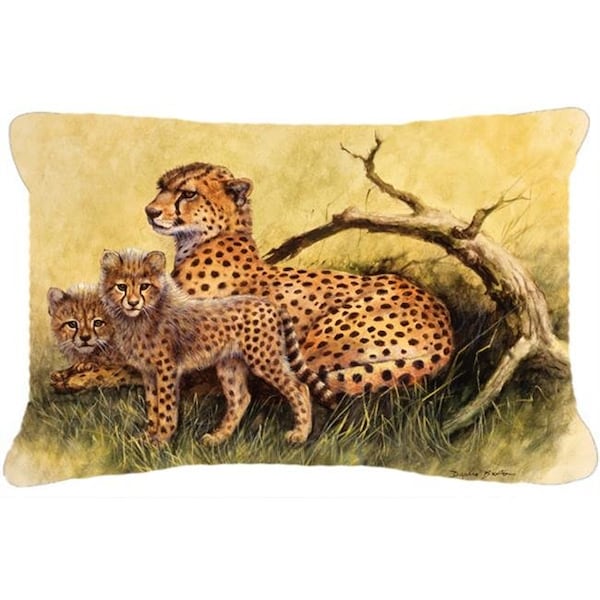 Carolines Treasures Carolines Treasures BDBA0113PW1216 Cheetahs by Daphne Baxter Fabric Decorative Pillow - BDBA0113PW1216