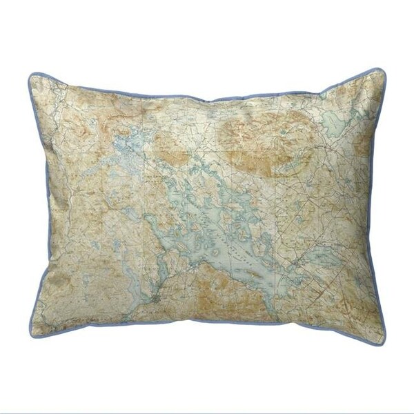 Betsy Drake Betsy Drake SN968 11 x 14 in. Winnipesaukee; NH Nautical Map Small Corded Indoor & Outdoor Pillow - SN968