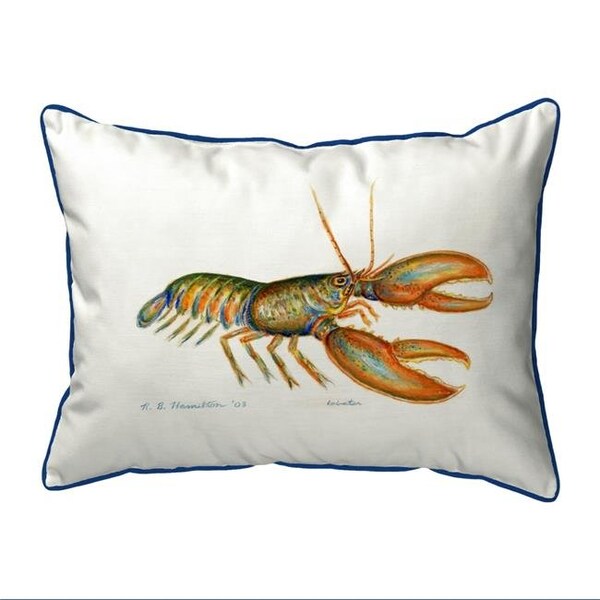 Betsy Drake Betsy Drake SN081 11 x 14 in. Lobster Small Indoor & Outdoor Pillow - SN081