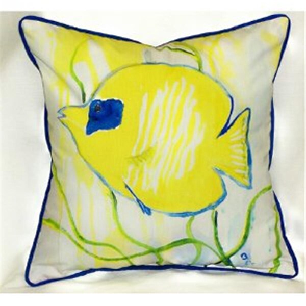 Betsy Drake Yellow Tang Throw Pillow- 18 x 18 in. - HJ673