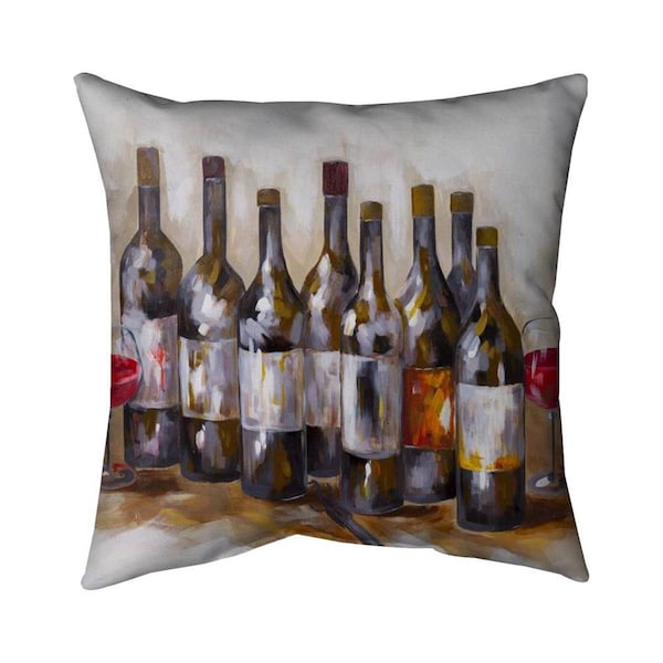 Begin Home Decor 26 x 26 in. Red Wine-Double Sided Print Indoor Pillow - 5541-2626-GA35