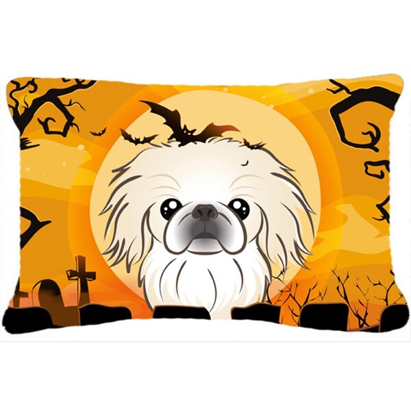 Jensendistributionservices Halloween Pekingese Fabric Decorative Pillow - MI2556830