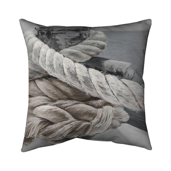 Fondo 26 x 26 in. Twisted Boat Rope-Double Sided Print Indoor Pillow - FO2773732