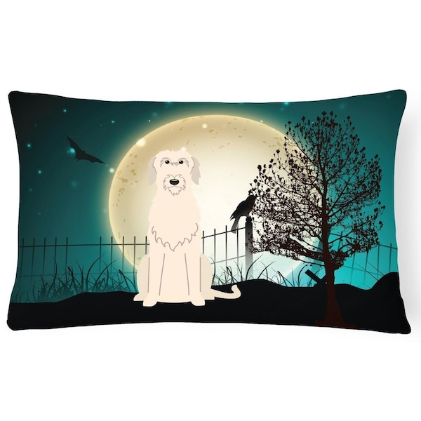 Micasa Halloween Scary Irish Wolfhound Canvas Fabric Decorative Pillow - MI891816