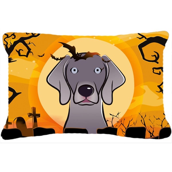 Carolines Treasures Halloween Weimaraner Fabric Decorative Pillow - BB1789PW1216