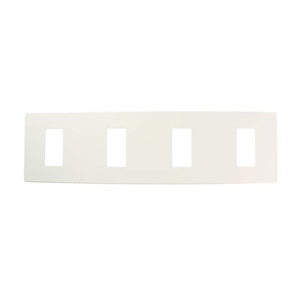 Leviton Dimmer Switch Renii Plate-0N4Wfin-Wht - AWP0F-4W