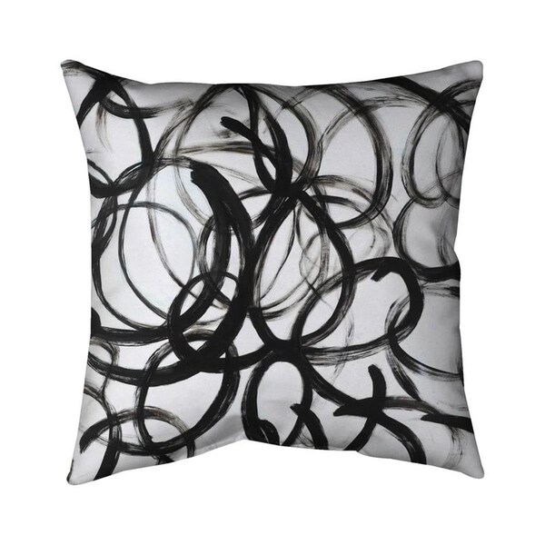 Fondo 20 x 20 in. Abstract Curly Lines-Double Sided Print Indoor Pillow - FO2793203