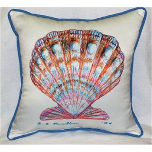 Betsy Drake Betsy Drake ZP112 Scallop Shell Throw Pillow; 22 x 22 in. - ZP112