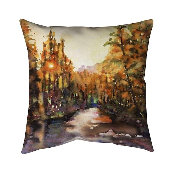 Begin Home Decor 20 x 20 in. Merced River-Double Sided Print Indoor Pillow - 5541-2020-LA155