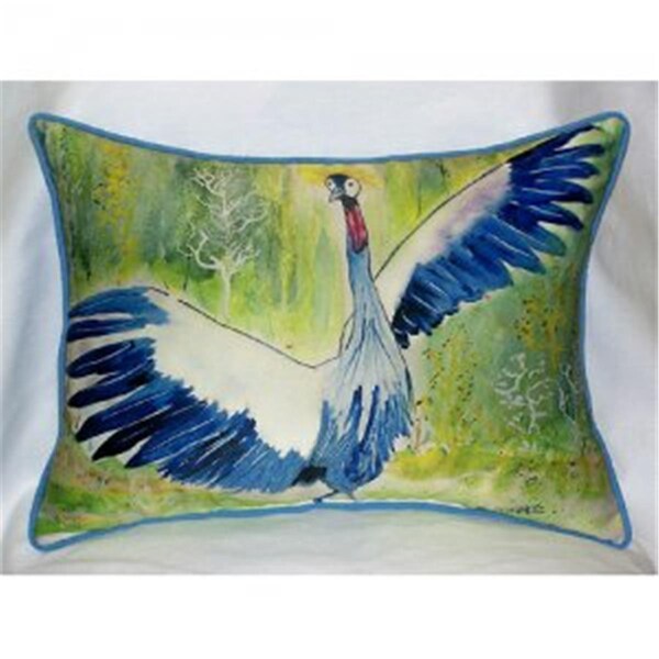 Betsy Drake Dancing Crane Throw Pillow- 20 x 24 in. - ZP931