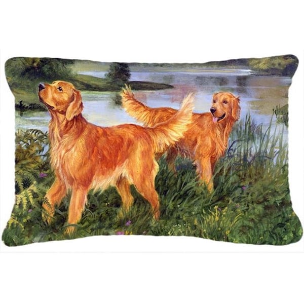 Carolines Treasures Carolines Treasures HEH0098PW1216 Golden Retrievers Fabric Decorative Pillow - HEH0098PW1216
