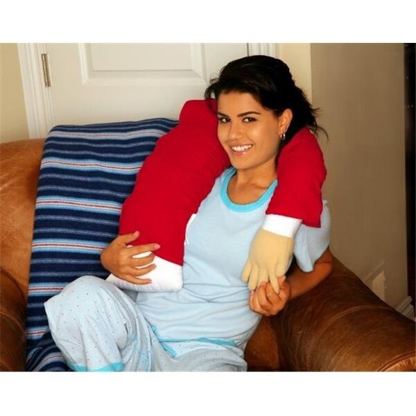 Betterbeds Boyfriend Body Pillow Red - Companion Pillow w/ Mooshi Micro Beads and Soft Red T-Shirt - BE839972