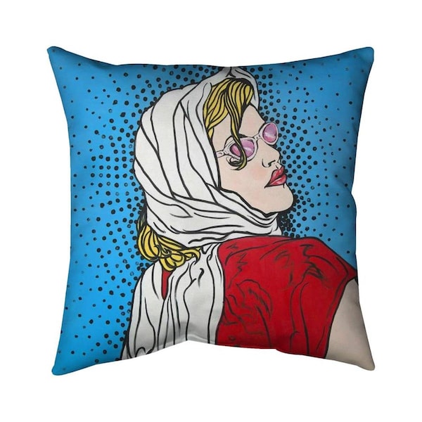Begin Home Decor 20 x 20 in. Pop Art Woman-Double Sided Print Indoor Pillow - 5541-2020-PO1
