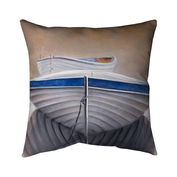 Fondo 26 x 26 in. Two Canoe Boats-Double Sided Print Indoor Pillow - FO2772099