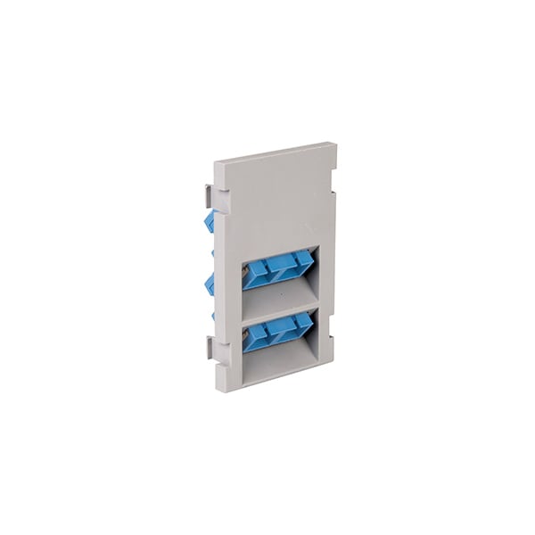 Leviton WALLPLATES 2 DPLX SC ZIRC BLUE 45 MOS 3U MODULE GY - 41293-4CG