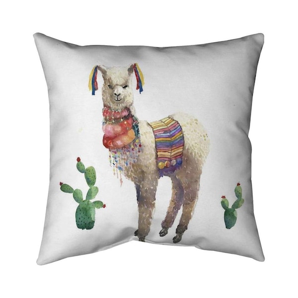 Begin Home Decor 20 x 20 in. Lama Parade-Double Sided Print Indoor Pillow - 5541-2020-CH13