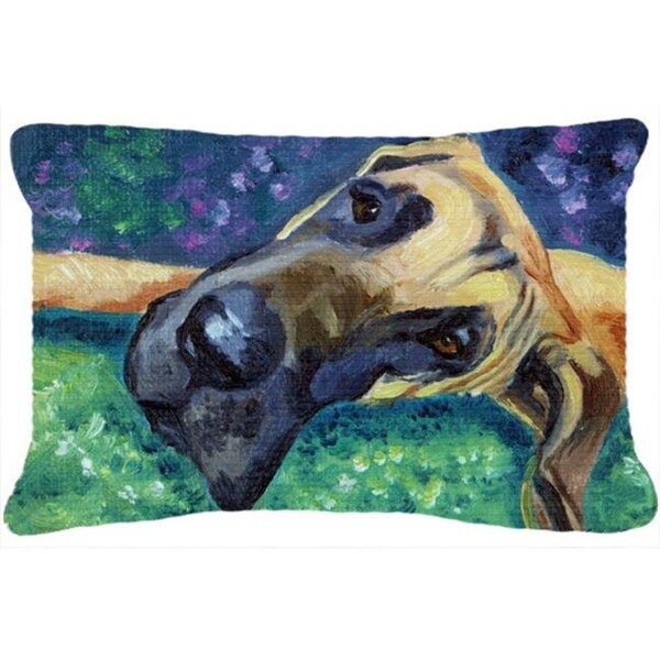 Carolines Treasures Carolines Treasures 7434PW1216 Great Dane Hard Day Fabric Decorative Pillow - 7434PW1216