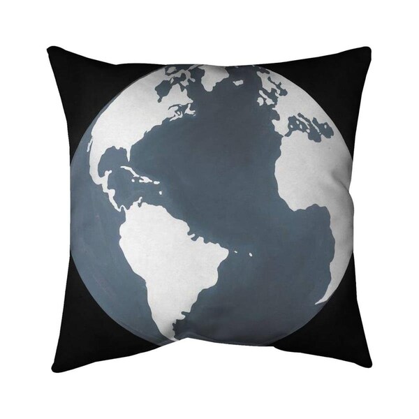 Begin Home Decor 20 x 20 in. Earth Satellite View-Double Sided Print Indoor Pillow - 5541-2020-TV10