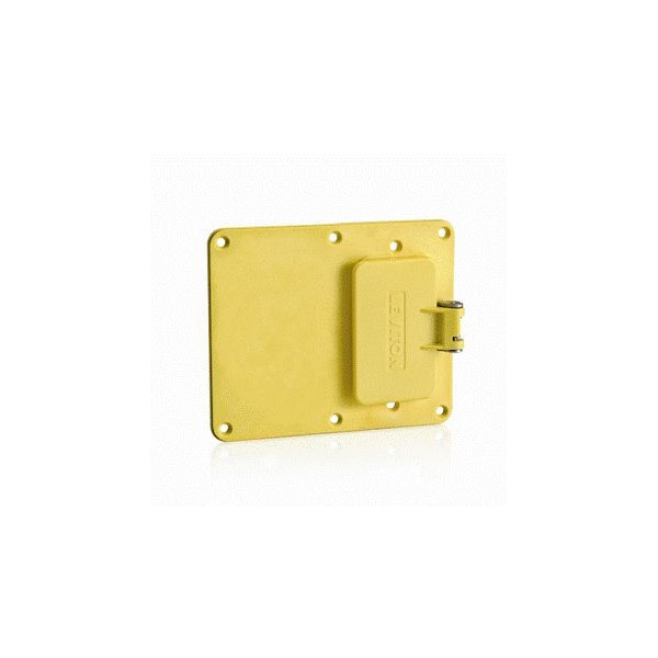 Leviton Weather Resistant 2 Gang Coverplate - 3241W-Y