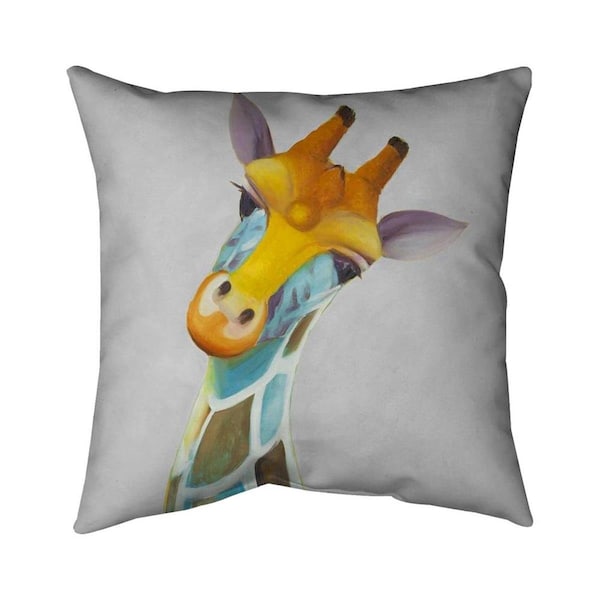 Fondo 20 x 20 in. Colorful Giraffe-Double Sided Print Indoor Pillow - FO2791676