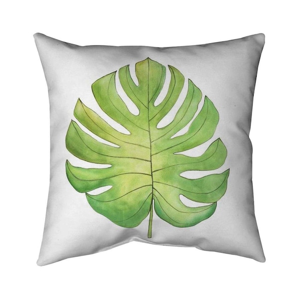 Fondo 20 x 20 in. Tropical Leaf-Double Sided Print Indoor Pillow - FO2793119