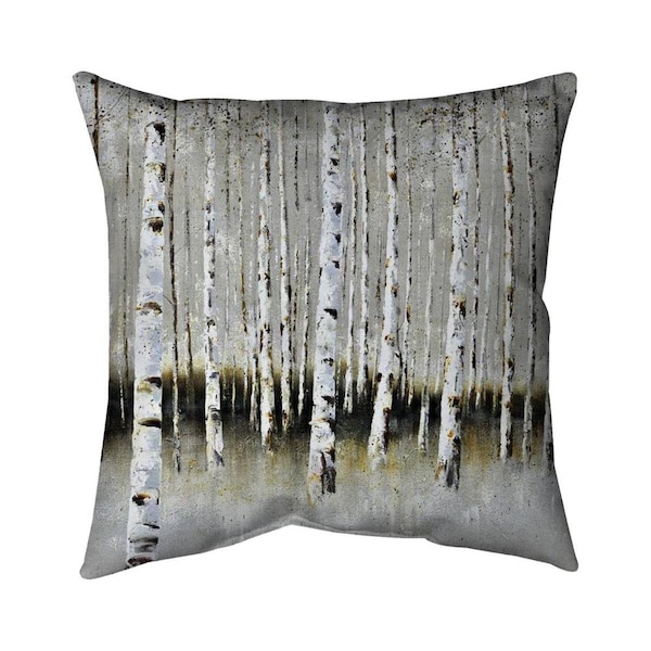 Fondo 20 x 20 in. Winter Forest Landscape-Double Sided Print Indoor Pillow - FO2794144