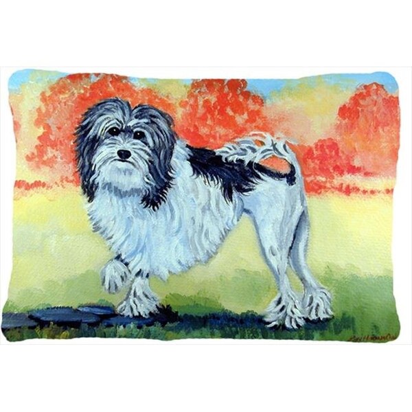 Carolines Treasures Carolines Treasures 7510PW1216 12 x 16 in. Lowchen Decorative Indoor & Outdoor Fabric Pillow - 7510PW1216