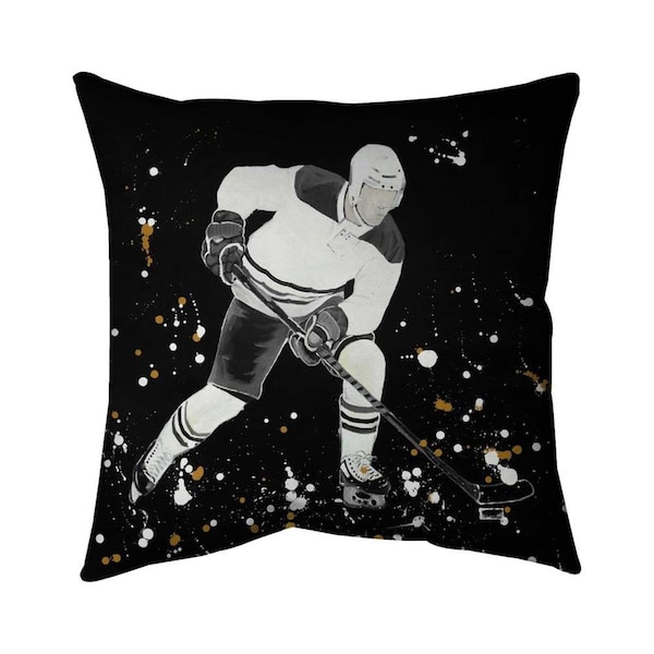 Fondo 26 x 26 in. Hockey Player In Action-Double Sided Print Indoor Pillow - FO2791767