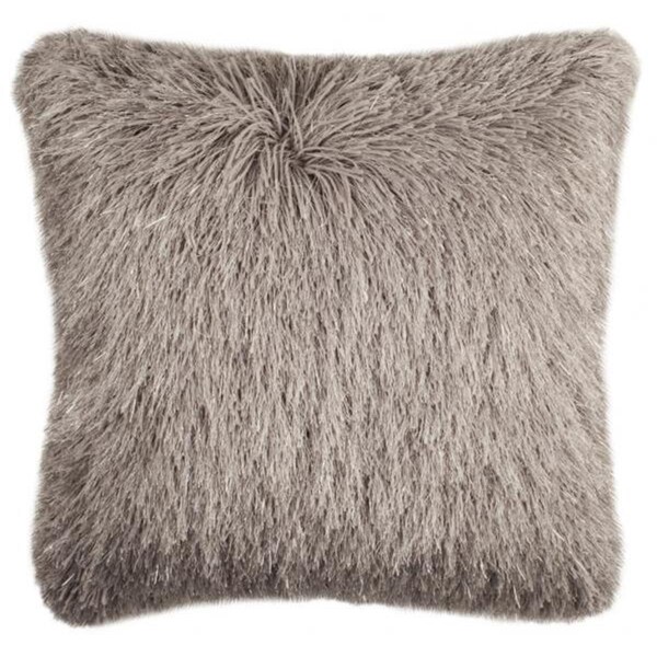Safavieh 20 x 20 x 3 in. Shag Modish Metallic Pillow, Metalic Silver - PLS732A-2020