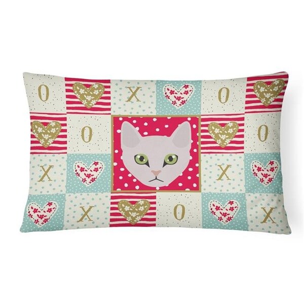 Carolines Treasures Carolines Treasures CK5097PW1216 12 x 3 x 16 in. Burmilla Cat Love Canvas Fabric Decorative Pillow - CK5097PW1216