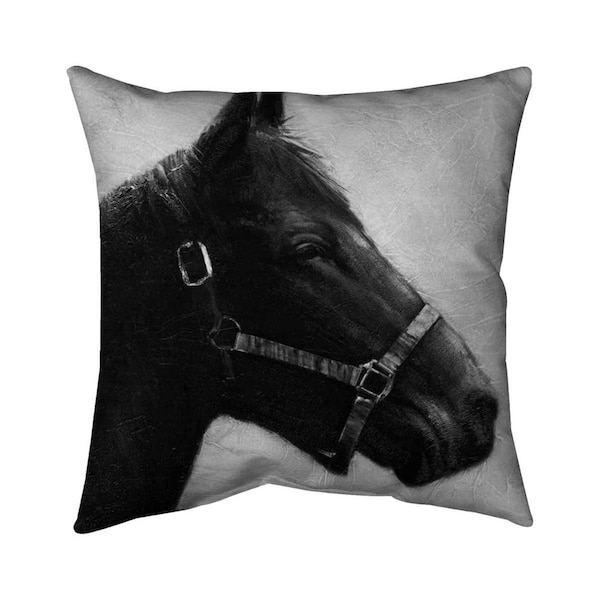 Begin Home Decor 26 x 26 in. Gallopin The Horse-Double Sided Print Indoor Pillow - 5541-2626-AN64-1