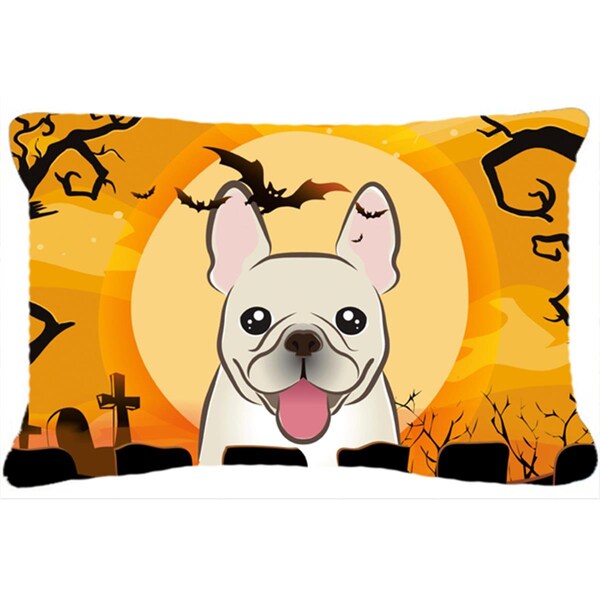 Jensendistributionservices Halloween French Bulldog Fabric Decorative Pillow - MI2556813