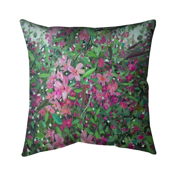 Fondo 20 x 20 in. Cherry Tree Blooming-Double Sided Print Indoor Pillow - FO2774590