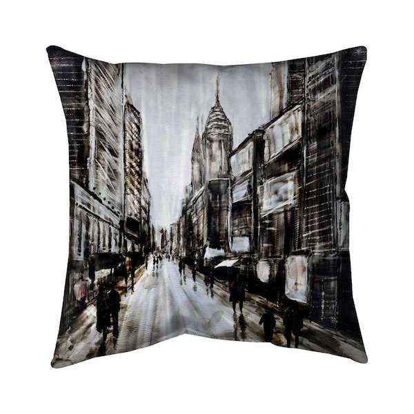 Fondo 20 x 20 in. Busy Grey Street-Double Sided Print Indoor Pillow - FO2795692