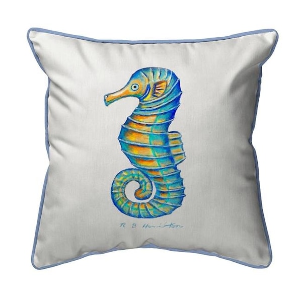 Betsy Drake Betsy Drake SN089 Rays Seahorse Small Pillow - 12 x 12 in. - SN089