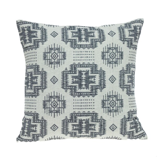 Homeroots 16 x 16 x 5 in. Gray Aztec Design Throw Pillow - 383091