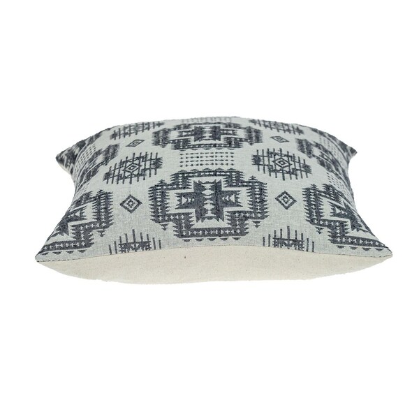 Homeroots 16 x 16 x 5 in. Gray Aztec Design Throw Pillow - 383091