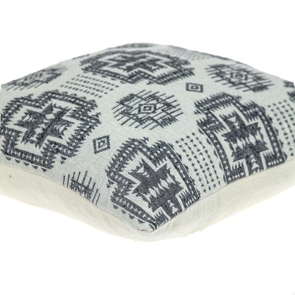 Homeroots 16 x 16 x 5 in. Gray Aztec Design Throw Pillow - 383091