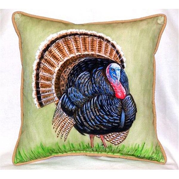 Betsy Drake Betsy Drake HJ512 Wild Turkey Large Indoor & Outdoor Pillow 18 x 18 - HJ512