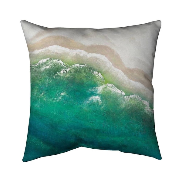 Begin Home Decor 20 x 20 in. Turquoise Sea-Double Sided Print Indoor Pillow - 5541-2020-CO60