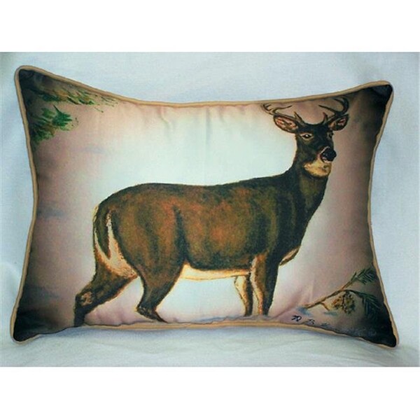 Betsy Drake Betsy Drake HJ236 Deer in Snow Art Only Pillow 15"x22" - HJ236