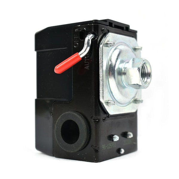 Interruptor de presión Interstate Pneumatics - 1/4 FPT Un puerto - Interruptor de palanca de flexión - 95-125 PSI - LF10-1H-MP