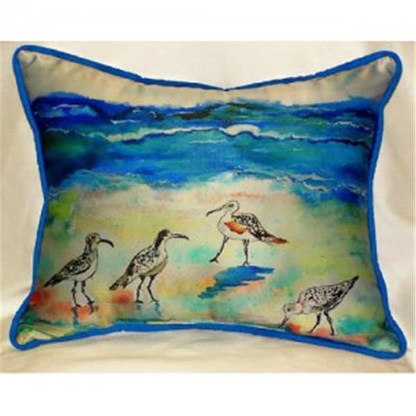 Betsy Drake Betsys Sandpipers Throw Pillow- 20 x 24 in. - ZP369