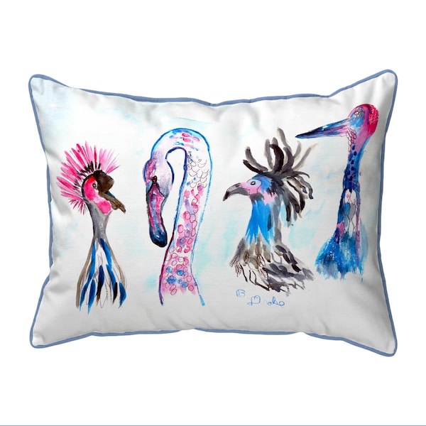 Betsy Drake 16 x 20 in. Loony Birds Large Pillow - HJ829